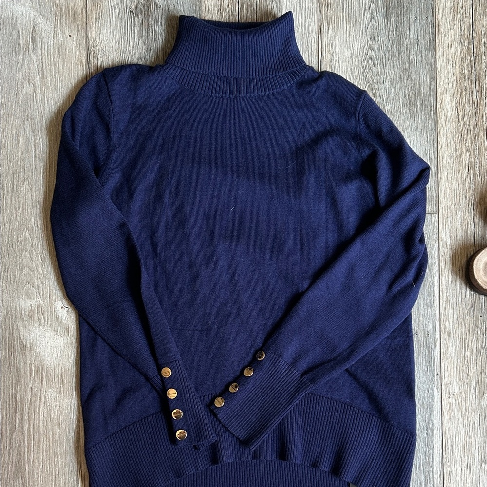 Navy Blue Turtleneck Sweater